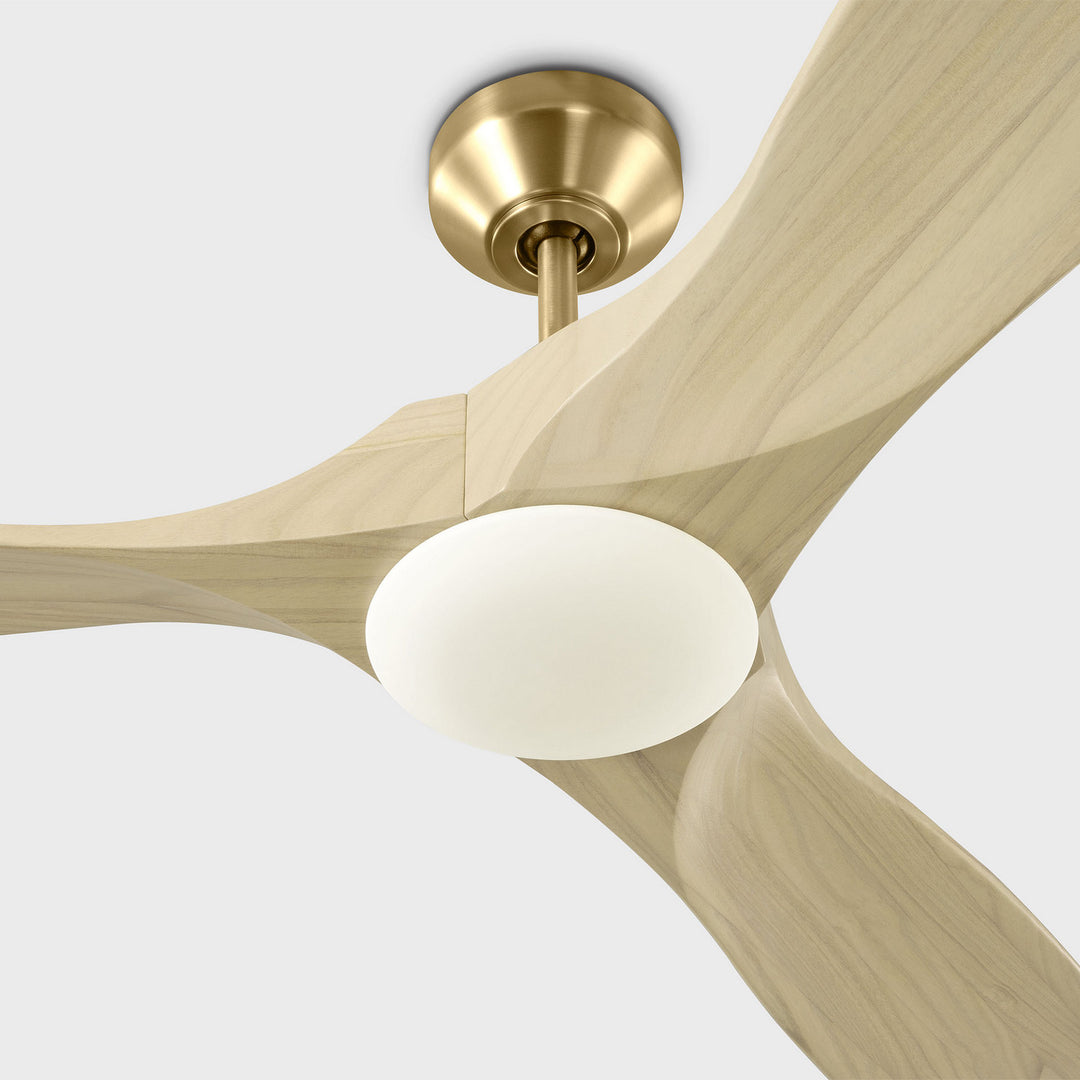 Visual Comfort Fan Canada - 3MAVSM52BBSWWOD - 52" Ceiling Fan - Maverick - Burnished Brass