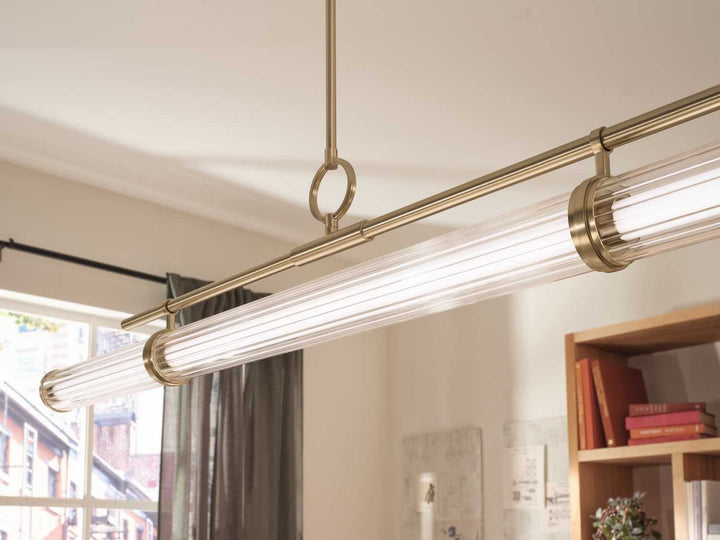 Kichler Canada - 52754CPZLED - LED Linear Chandelier - Riven - Champagne Bronze