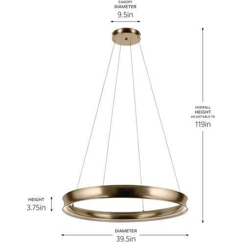 Kichler Canada - 52747CPZLED - LED Chandelier - Larousse - Champagne Bronze