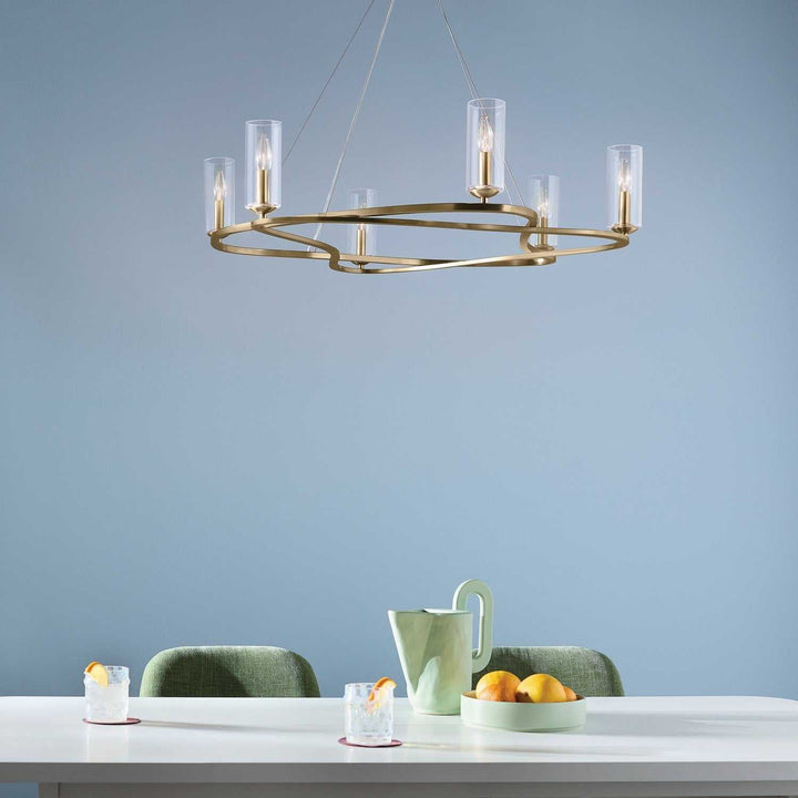 Kichler Canada - 52771CPZ - Six Light Chandelier - Harpin - Champagne Bronze
