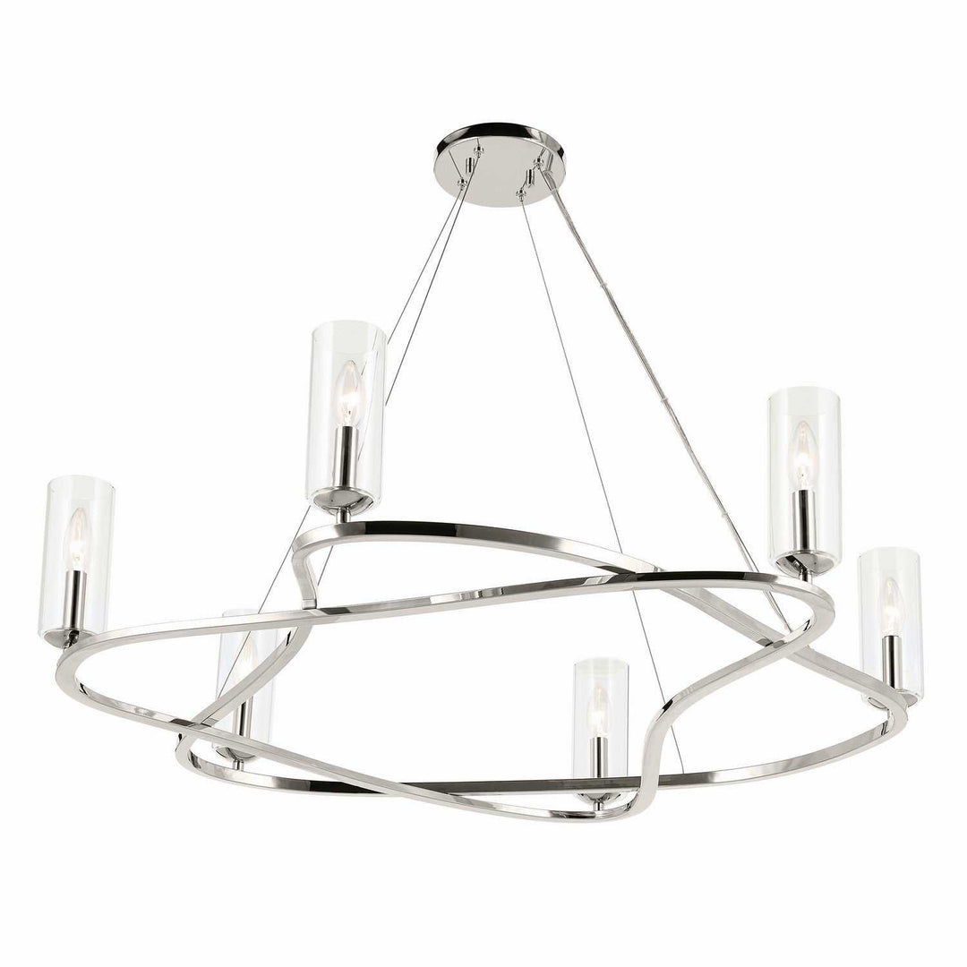Kichler Canada - 52771PN - Six Light Chandelier - Harpin - Polished Nickel