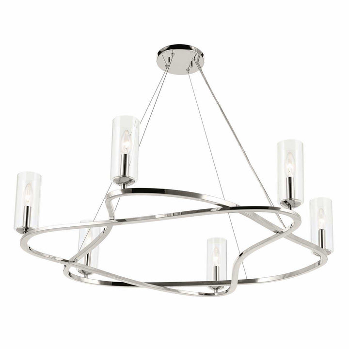 Kichler Canada - 52771PN - Six Light Chandelier - Harpin - Polished Nickel