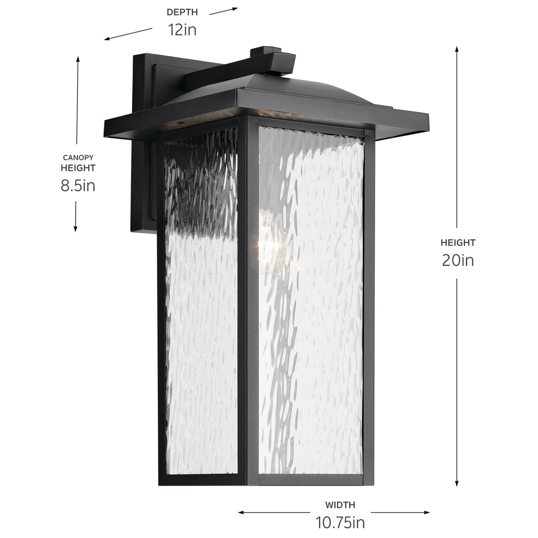 Kichler Canada - 49928BKT - One Light Outdoor Wall Mount - Capanna - Textured Black
