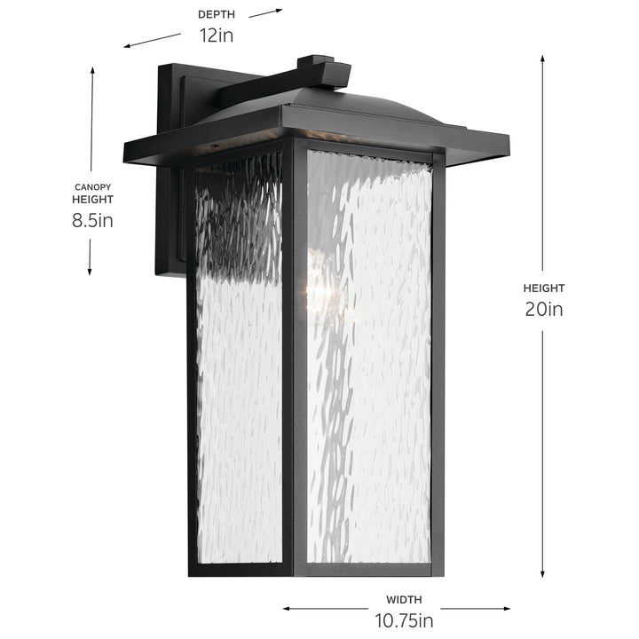 Kichler Canada - 49928BKT - One Light Outdoor Wall Mount - Capanna - Textured Black