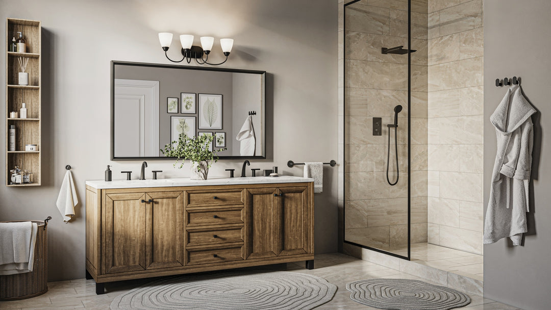 Kichler Canada - 45640BK - Four Light Bath - Jolie - Black