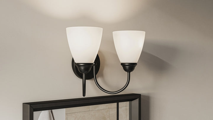 Kichler Canada - 45638BK - Two Light Bath - Jolie - Black