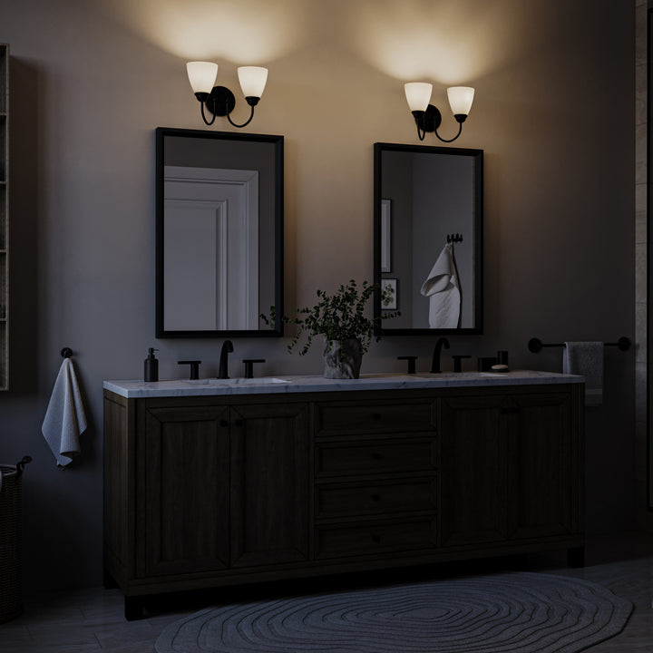 Kichler Canada - 45638BK - Two Light Bath - Jolie - Black