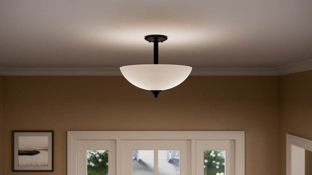 Kichler Canada - 43641BK - Two Light Pendant/Semi Flush - Jolie - Black