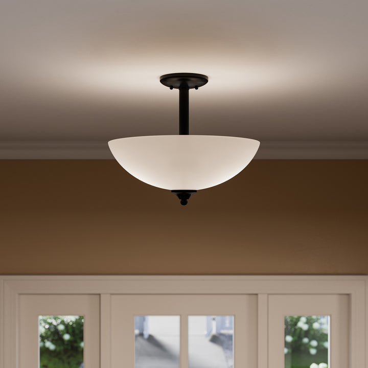 Kichler Canada - 43641BK - Two Light Pendant/Semi Flush - Jolie - Black