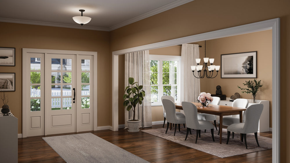 Kichler Canada - 43641BK - Two Light Pendant/Semi Flush - Jolie - Black