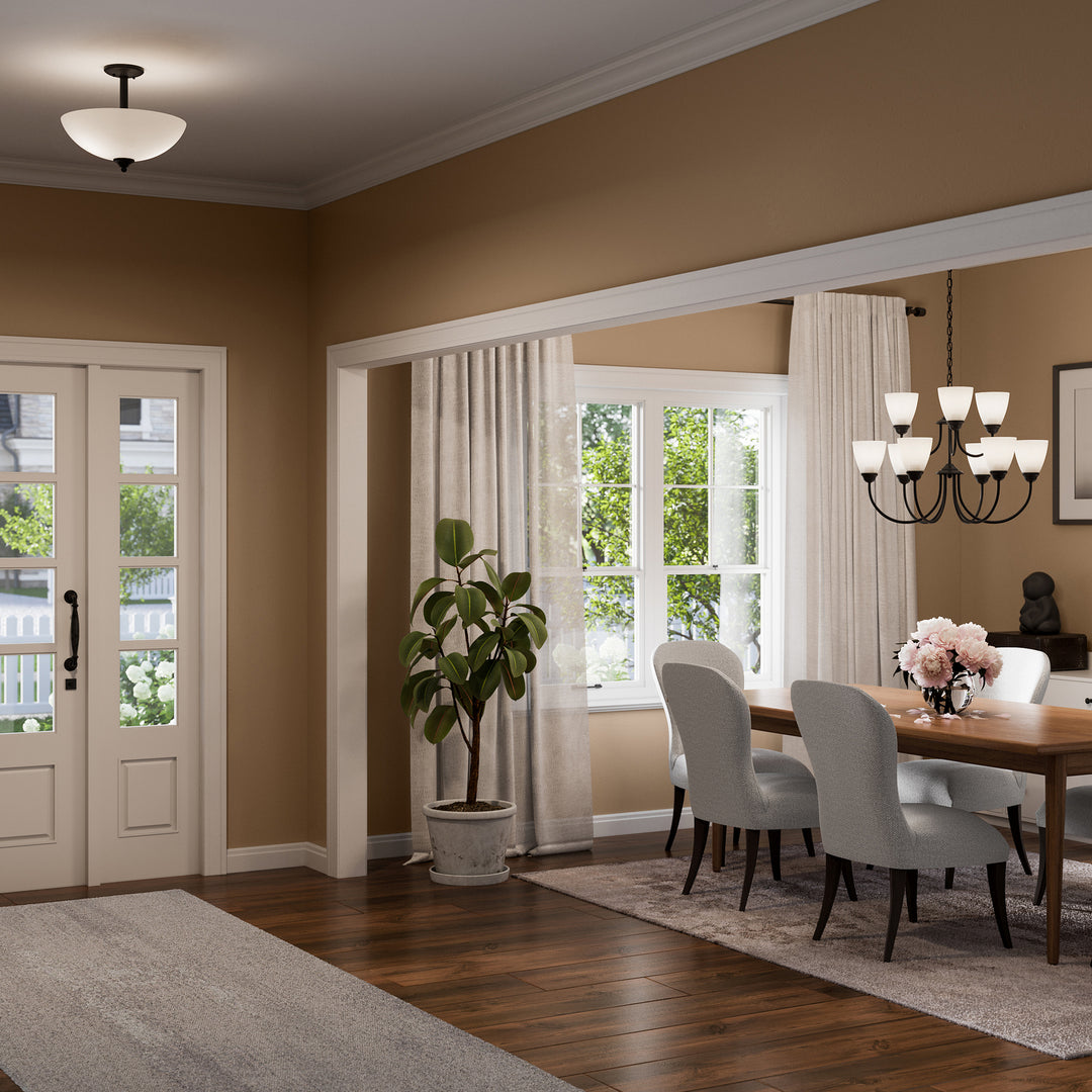 Kichler Canada - 43641BK - Two Light Pendant/Semi Flush - Jolie - Black