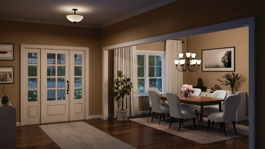 Kichler Canada - 43641BK - Two Light Pendant/Semi Flush - Jolie - Black