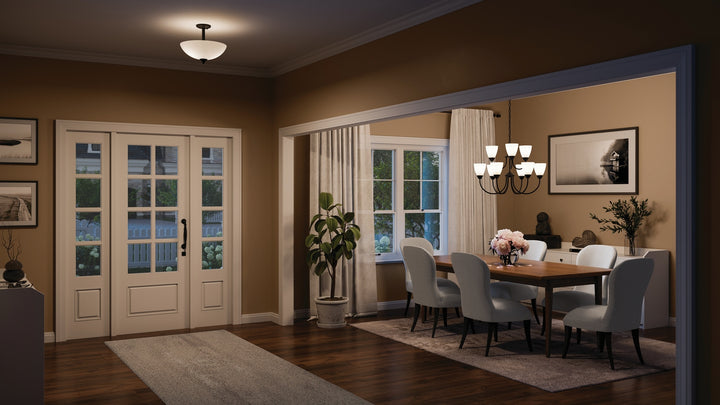 Kichler Canada - 43641BK - Two Light Pendant/Semi Flush - Jolie - Black