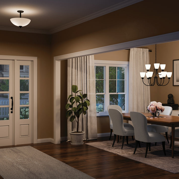 Kichler Canada - 43641BK - Two Light Pendant/Semi Flush - Jolie - Black