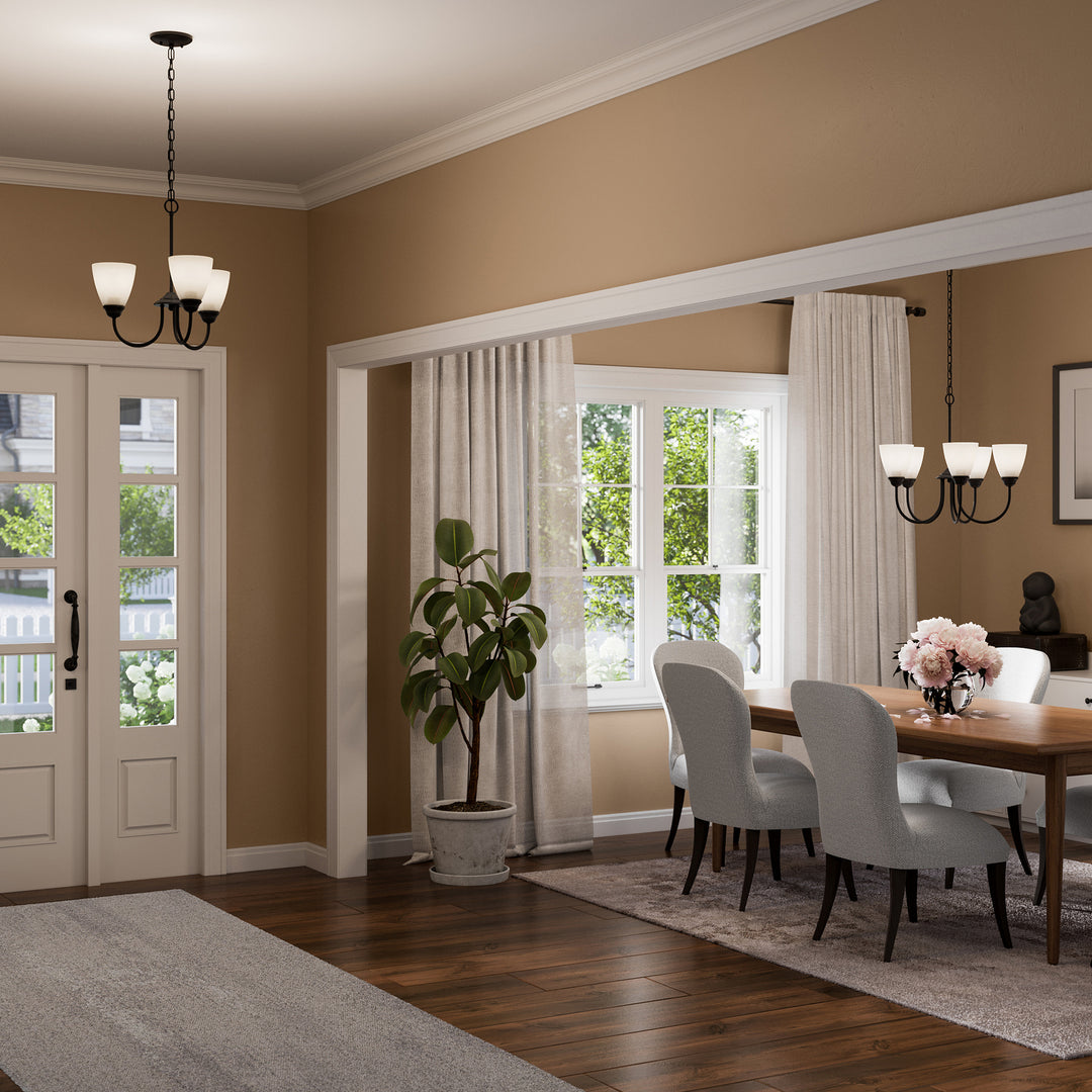 Kichler Canada - 43638BK - Five Light Chandelier - Jolie - Black