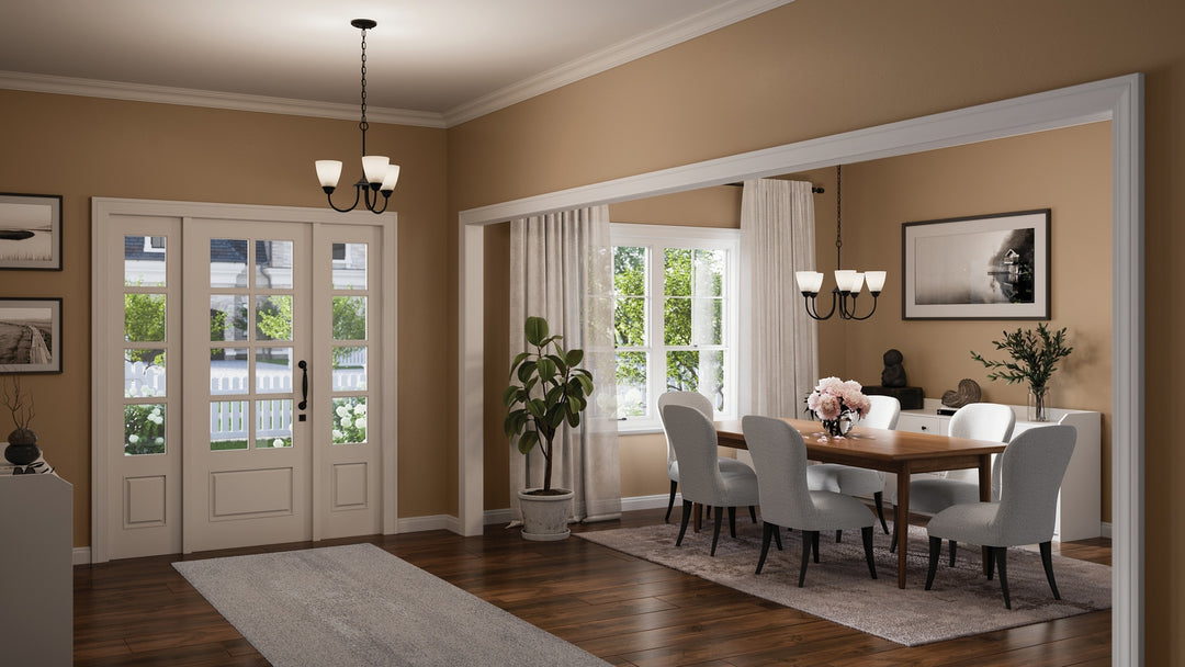 Kichler Canada - 43637BK - Three Light Mini Chandelier - Jolie - Black