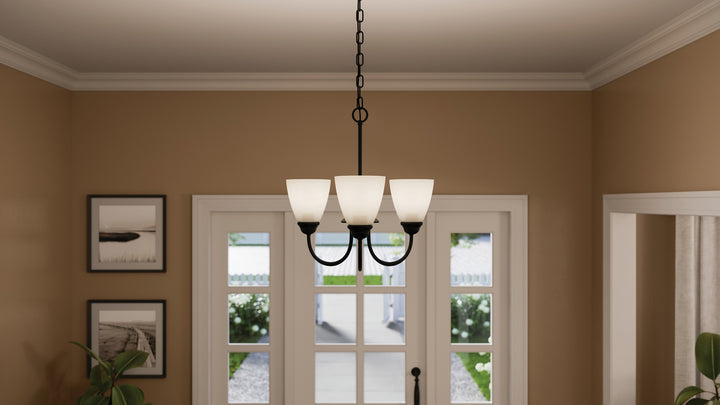Kichler Canada - 43637BK - Three Light Mini Chandelier - Jolie - Black