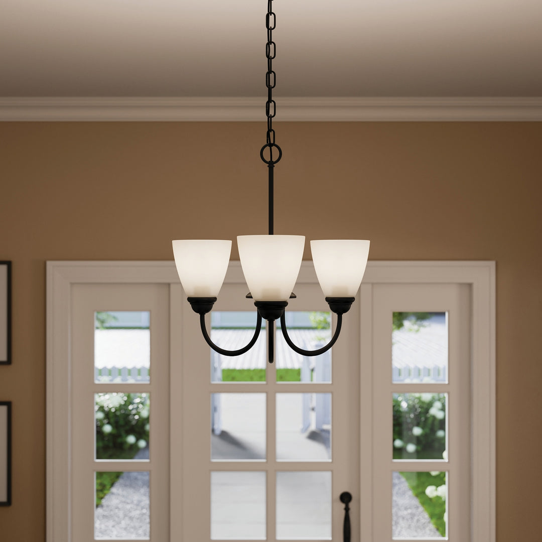 Kichler Canada - 43637BK - Three Light Mini Chandelier - Jolie - Black
