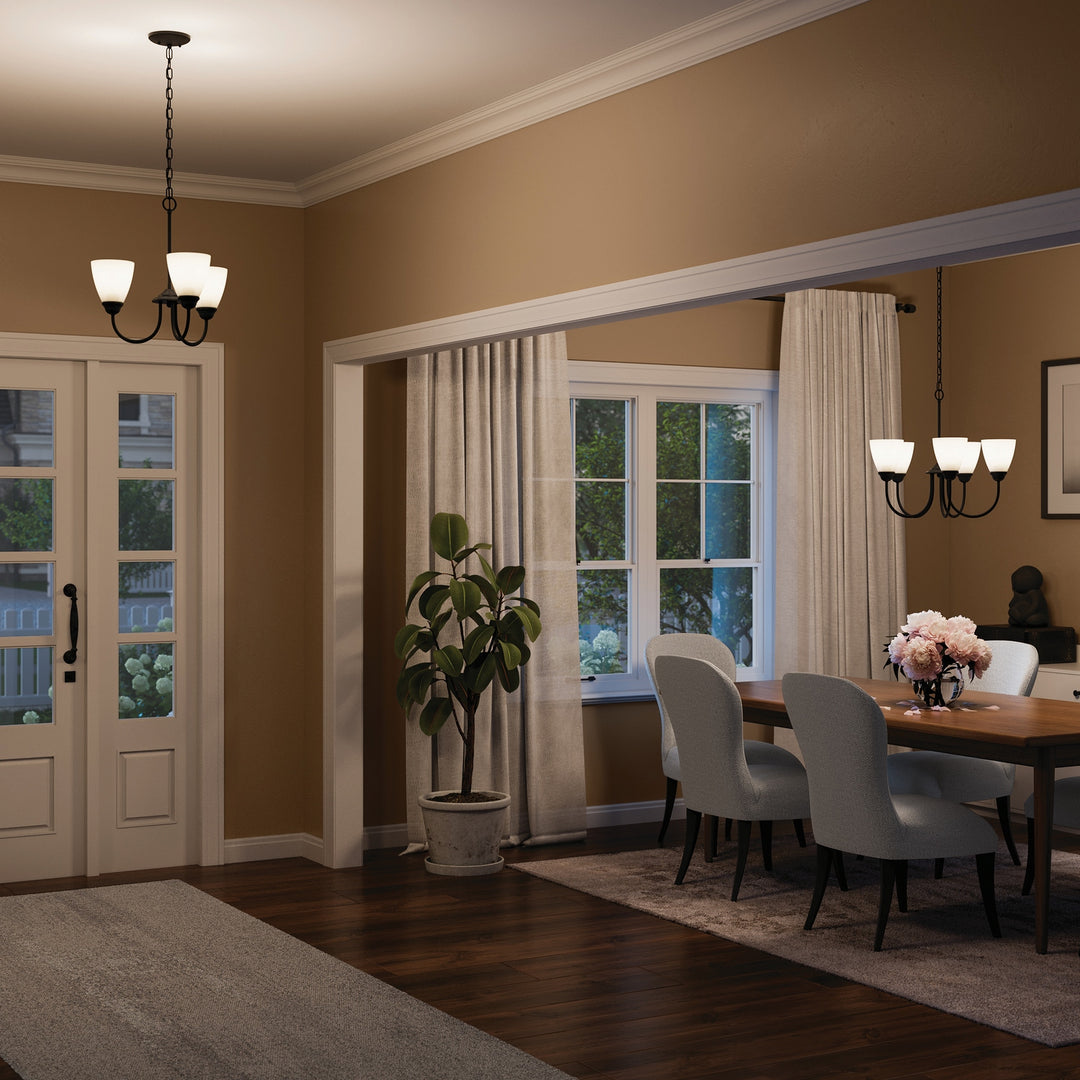 Kichler Canada - 43637BK - Three Light Mini Chandelier - Jolie - Black