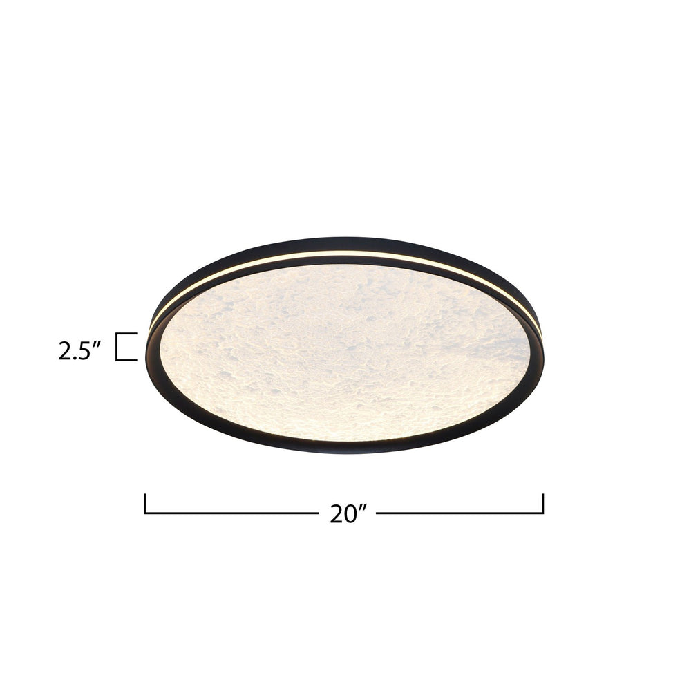 Artcraft Canada - AC6875BK - LED Flush Mount - Luna - Black