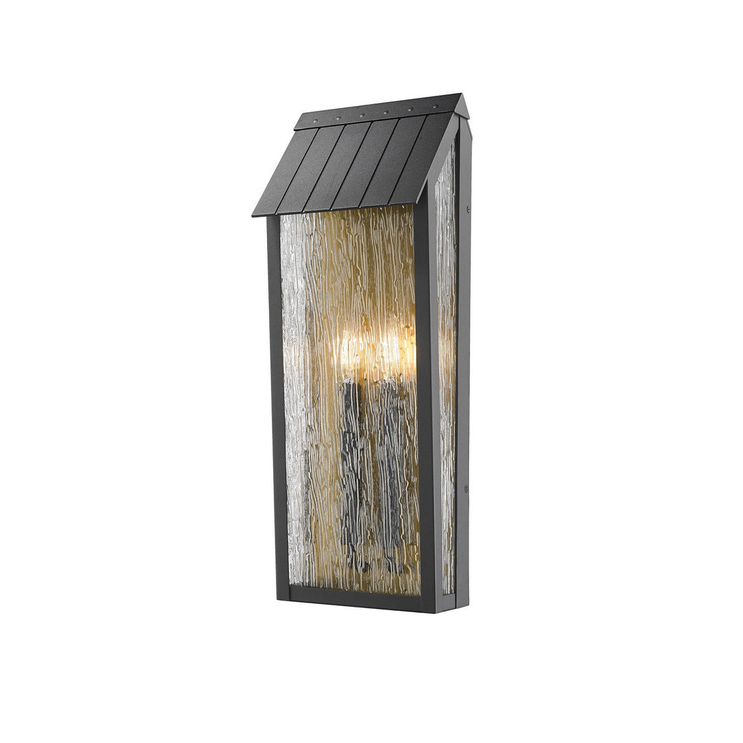 Artcraft Canada - AC8058BK - Two Light Outdoor Wall Sconce - Point - Black, Brass