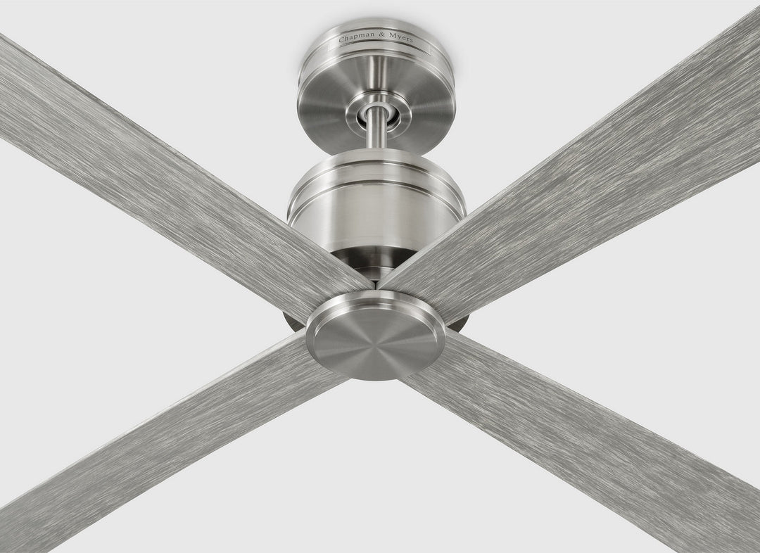 Visual Comfort Fan Canada - 4LNCR72BS - 72" Ceiling Fan - Launceton - Brushed Steel