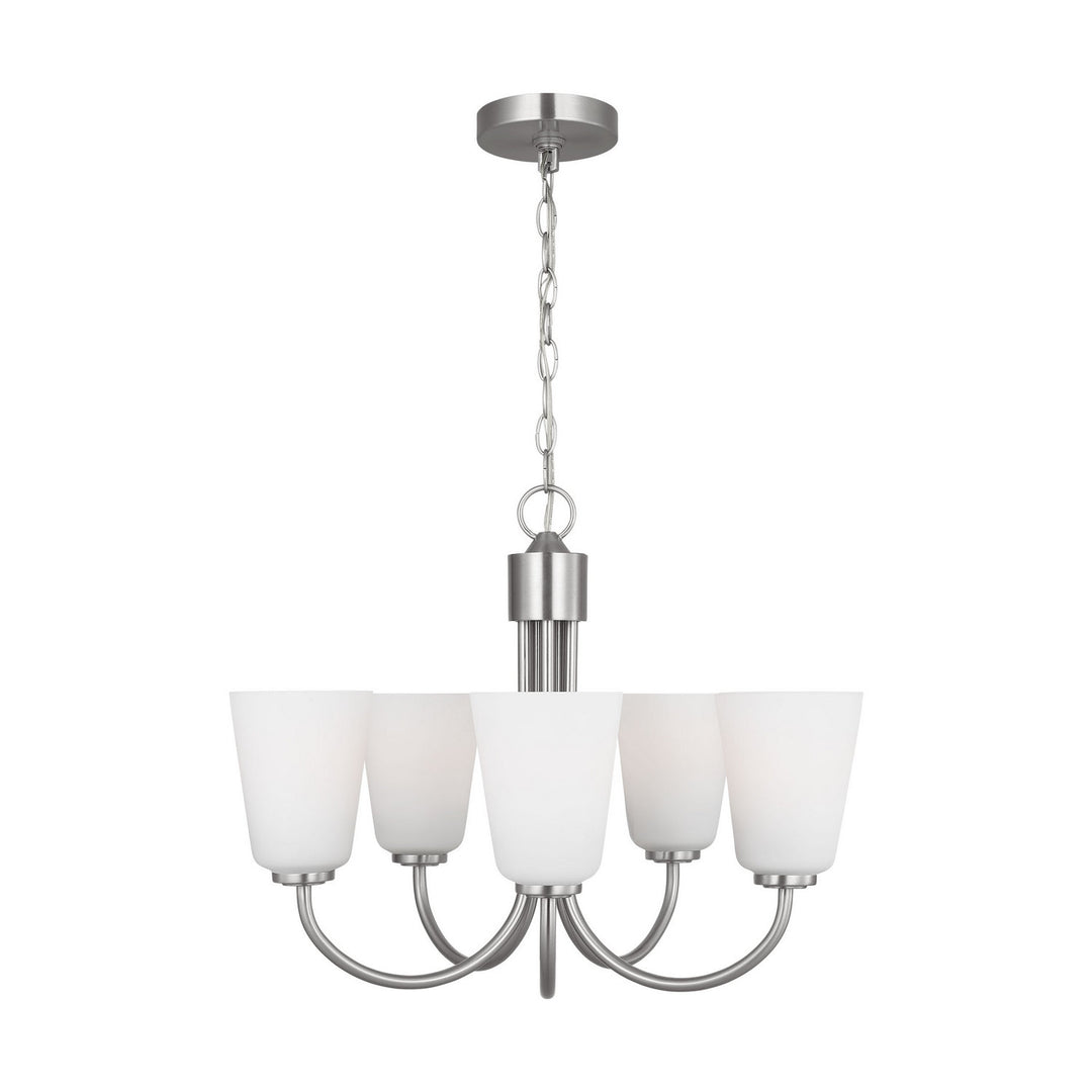 Generation Lighting Canada - GLC1115BS - Five Light Chandelier - Miles - Brushed Nickel