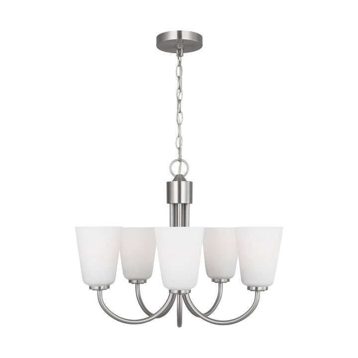 Generation Lighting Canada - GLC1115BS - Five Light Chandelier - Miles - Brushed Nickel