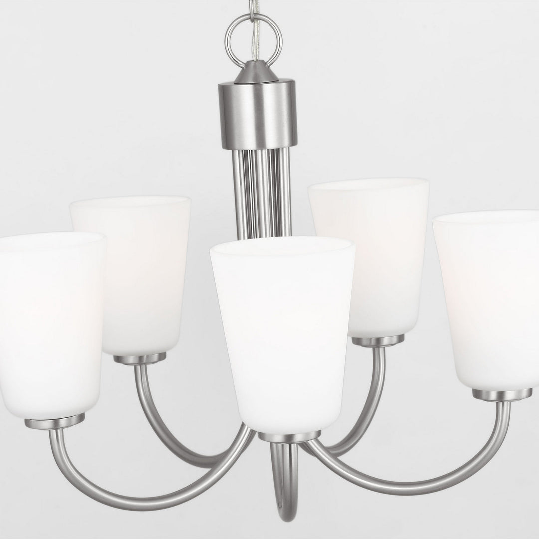 Generation Lighting Canada - GLC1115BS - Five Light Chandelier - Miles - Brushed Nickel