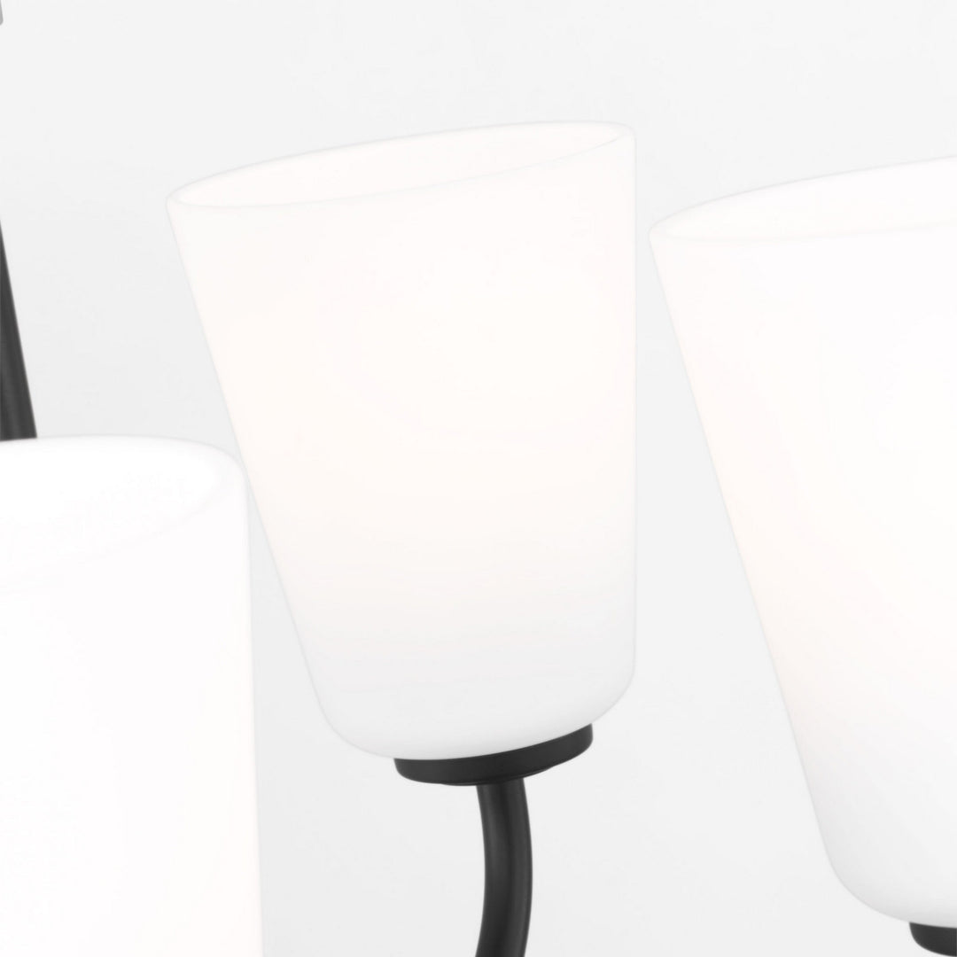 Generation Lighting Canada - GLC1115MBK - Five Light Chandelier - Miles - Midnight Black