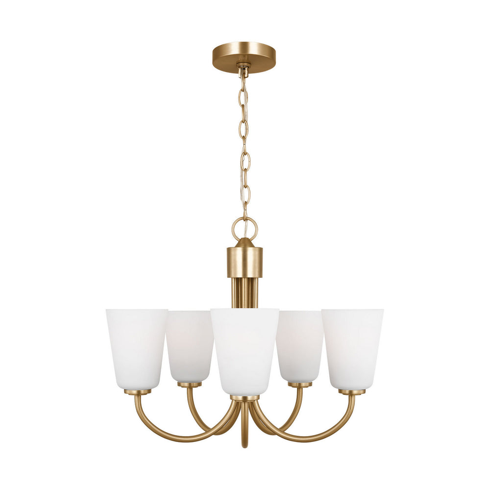 Generation Lighting Canada - GLC1115SB - Five Light Chandelier - Miles - Satin Brass