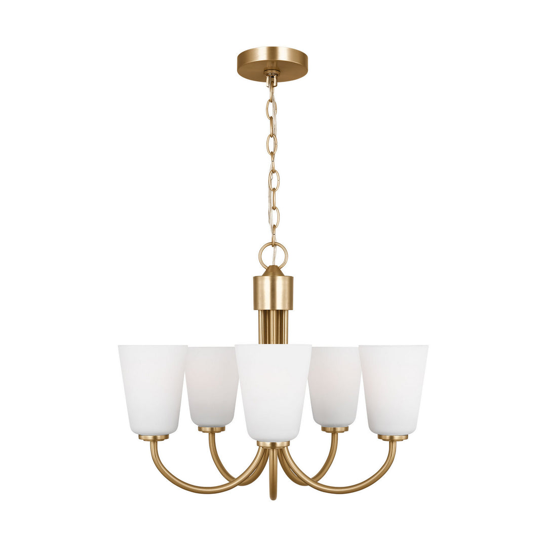 Generation Lighting Canada - GLC1115SB - Five Light Chandelier - Miles - Satin Brass