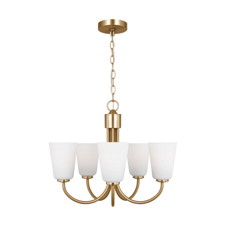 Generation Lighting Canada - GLC1115SB - Five Light Chandelier - Miles - Satin Brass