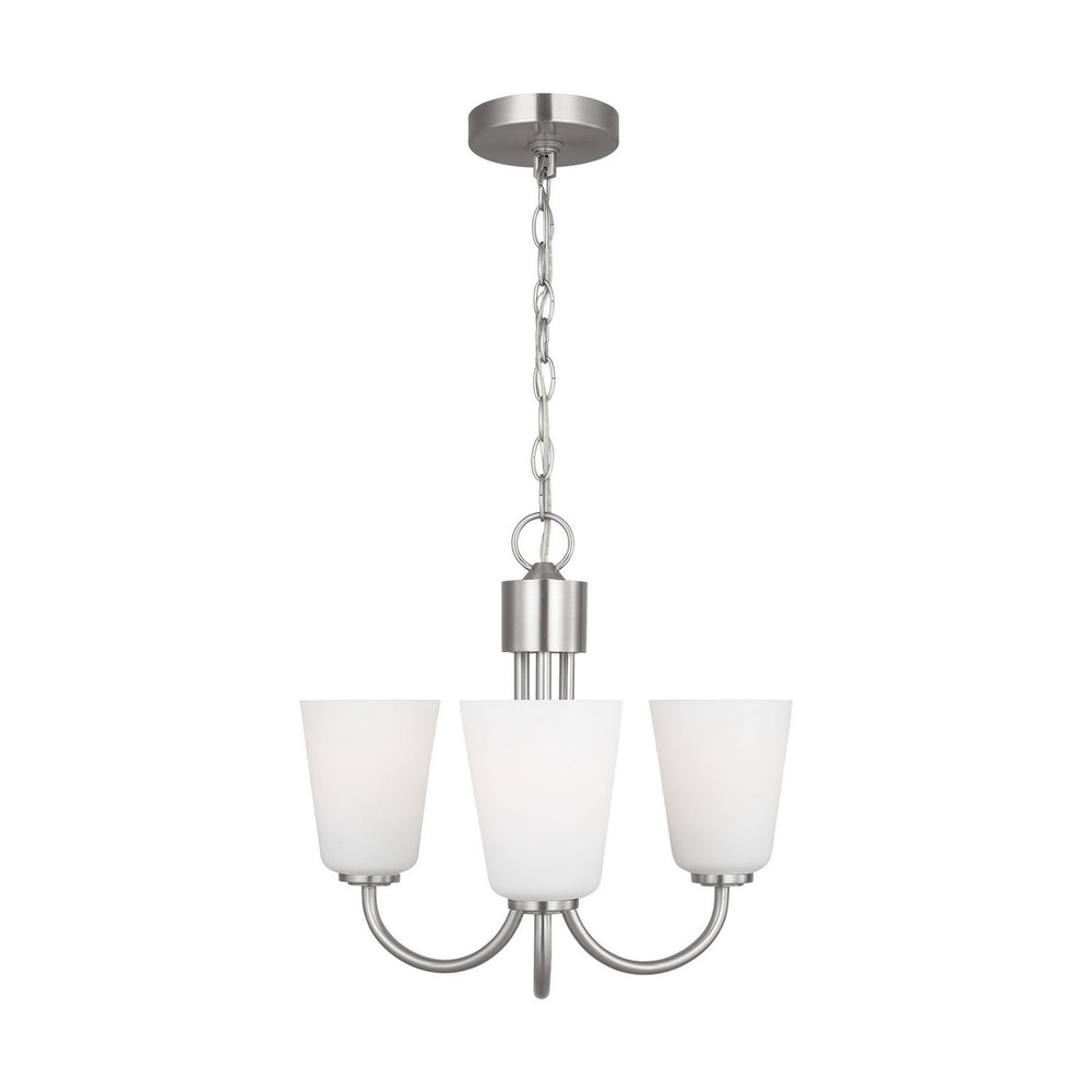 Generation Lighting Canada - GLC1123BS - Three Light Chandelier - Miles - Brushed Nickel
