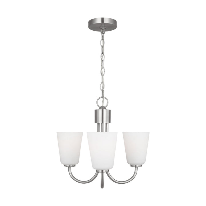 Generation Lighting Canada - GLC1123BS - Three Light Chandelier - Miles - Brushed Nickel
