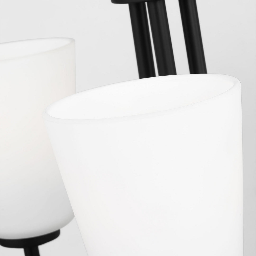 Generation Lighting Canada - GLC1123MBK - Three Light Chandelier - Miles - Midnight Black