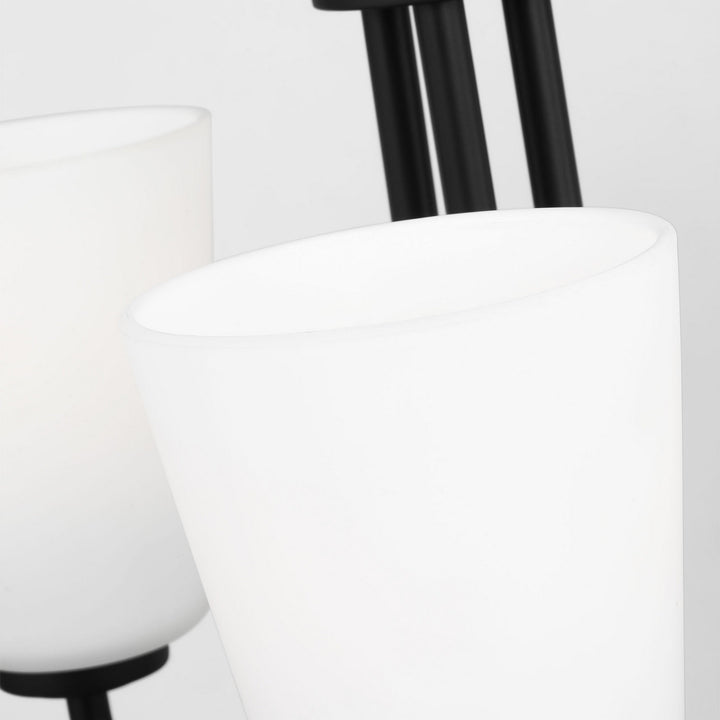 Generation Lighting Canada - GLC1123MBK - Three Light Chandelier - Miles - Midnight Black
