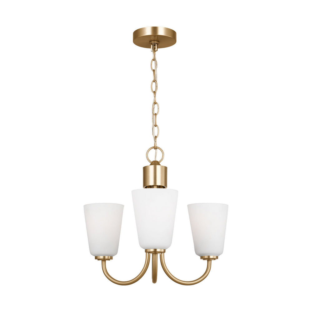 Generation Lighting Canada - GLC1123SB - Three Light Chandelier - Miles - Satin Brass