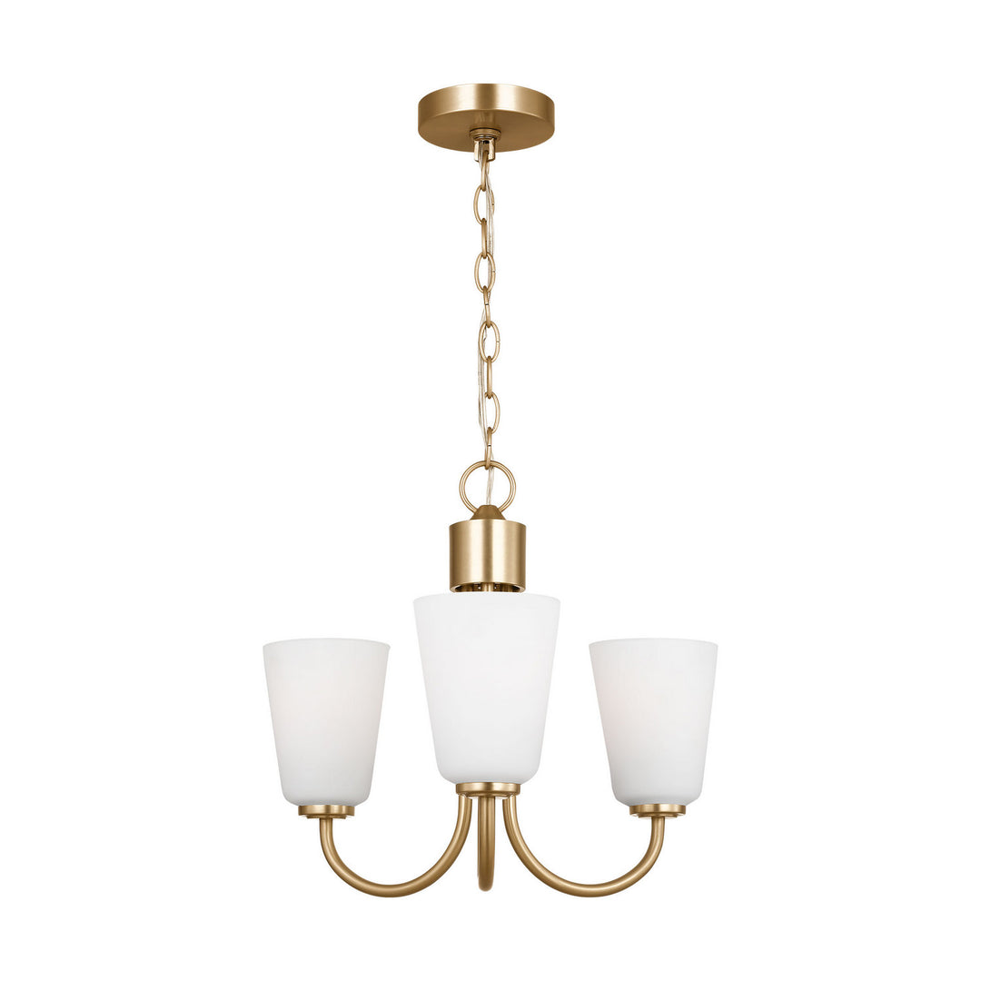 Generation Lighting Canada - GLC1123SB - Three Light Chandelier - Miles - Satin Brass
