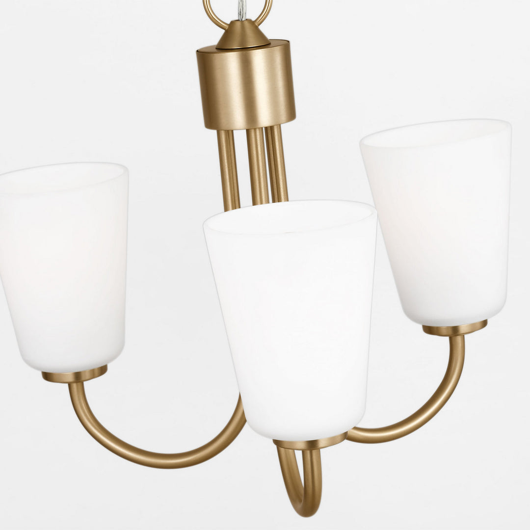 Generation Lighting Canada - GLC1123SB - Three Light Chandelier - Miles - Satin Brass