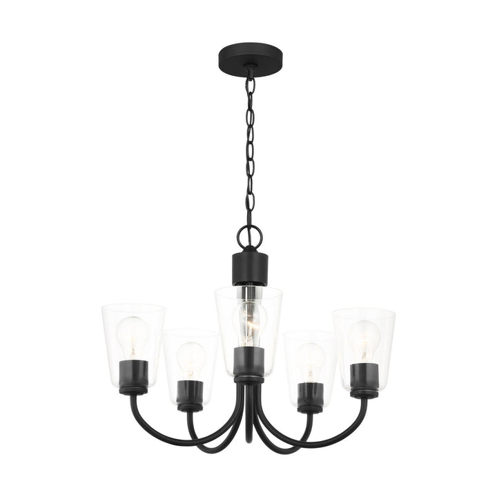 Generation Lighting Canada - GLC1145MBK - Five Light Chandelier - Miles - Midnight Black