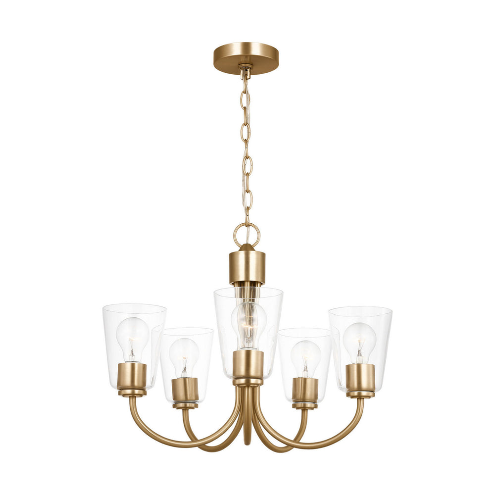 Generation Lighting Canada - GLC1145SB - Five Light Chandelier - Miles - Satin Brass