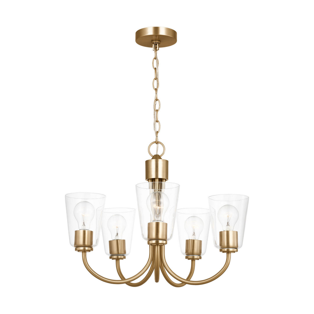 Generation Lighting Canada - GLC1145SB - Five Light Chandelier - Miles - Satin Brass
