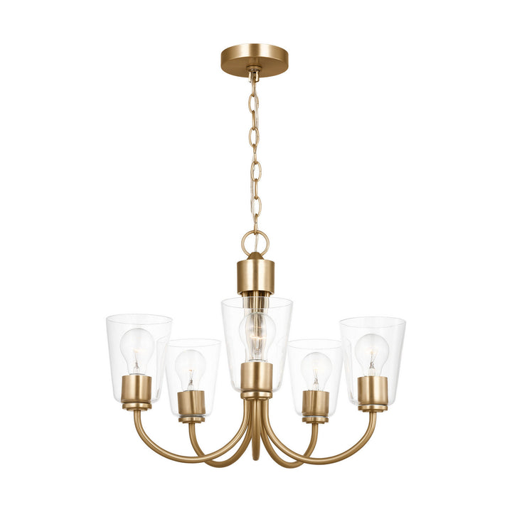 Generation Lighting Canada - GLC1145SB - Five Light Chandelier - Miles - Satin Brass