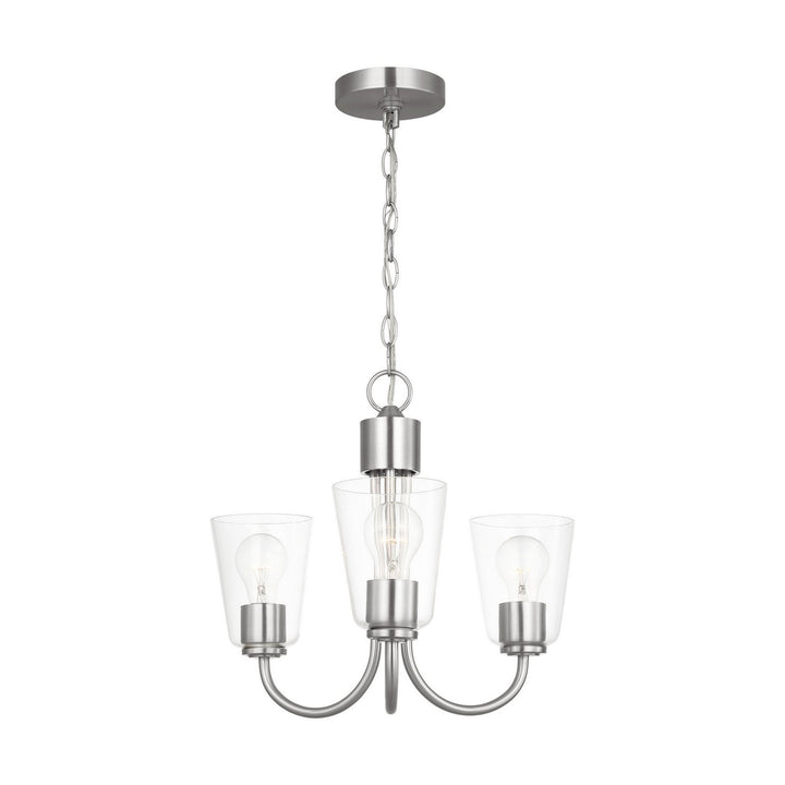 Generation Lighting Canada - GLC1153BS - Three Light Chandelier - Miles - Brushed Nickel