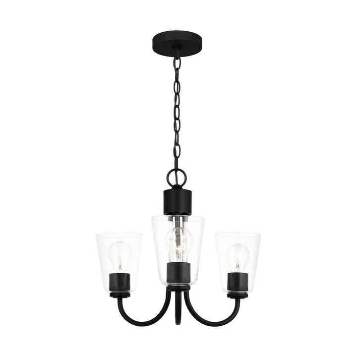 Generation Lighting Canada - GLC1153MBK - Three Light Chandelier - Miles - Midnight Black