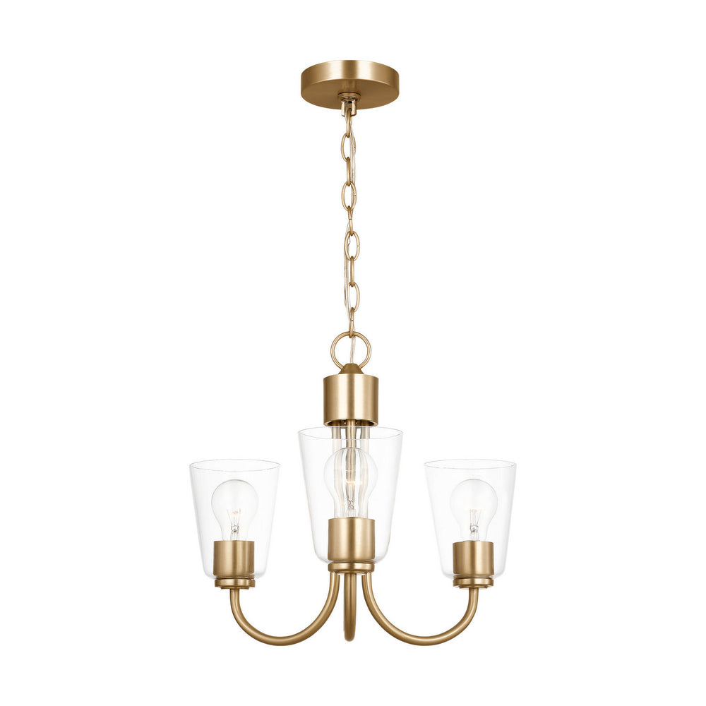Generation Lighting Canada - GLC1153SB - Three Light Chandelier - Miles - Satin Brass