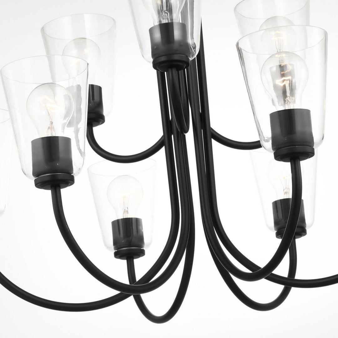 Generation Lighting Canada - GLC1169MBK - Nine Light Chandelier - Miles - Midnight Black