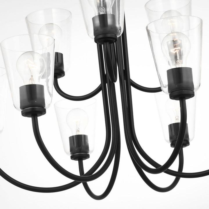 Generation Lighting Canada - GLC1169MBK - Nine Light Chandelier - Miles - Midnight Black