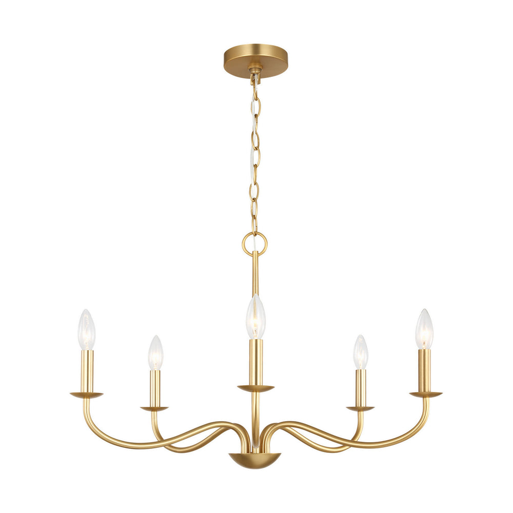 Generation Lighting Canada - GLC1205SB - Five Light Chandelier - Abells - Satin Brass